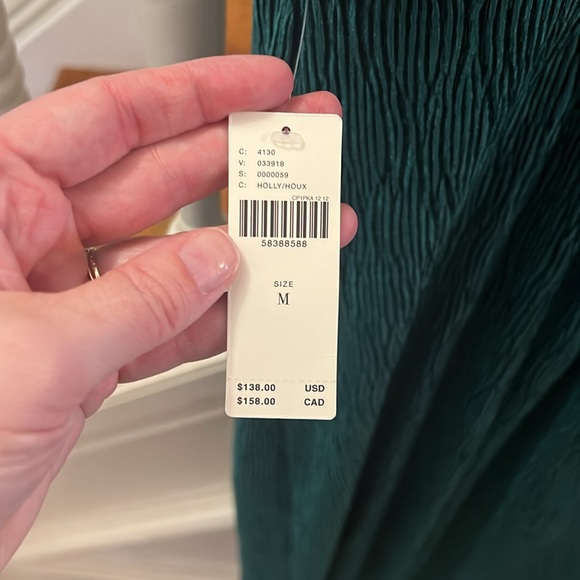 Anthropologie Green Velvet Dress - Sz. M - Picture 5 of 6